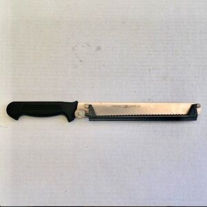 VTG MONTANA INOX ADJUSTABLE BREAD KNIFE MADE ITALY STAINLESS SANDVIK 10” Blade